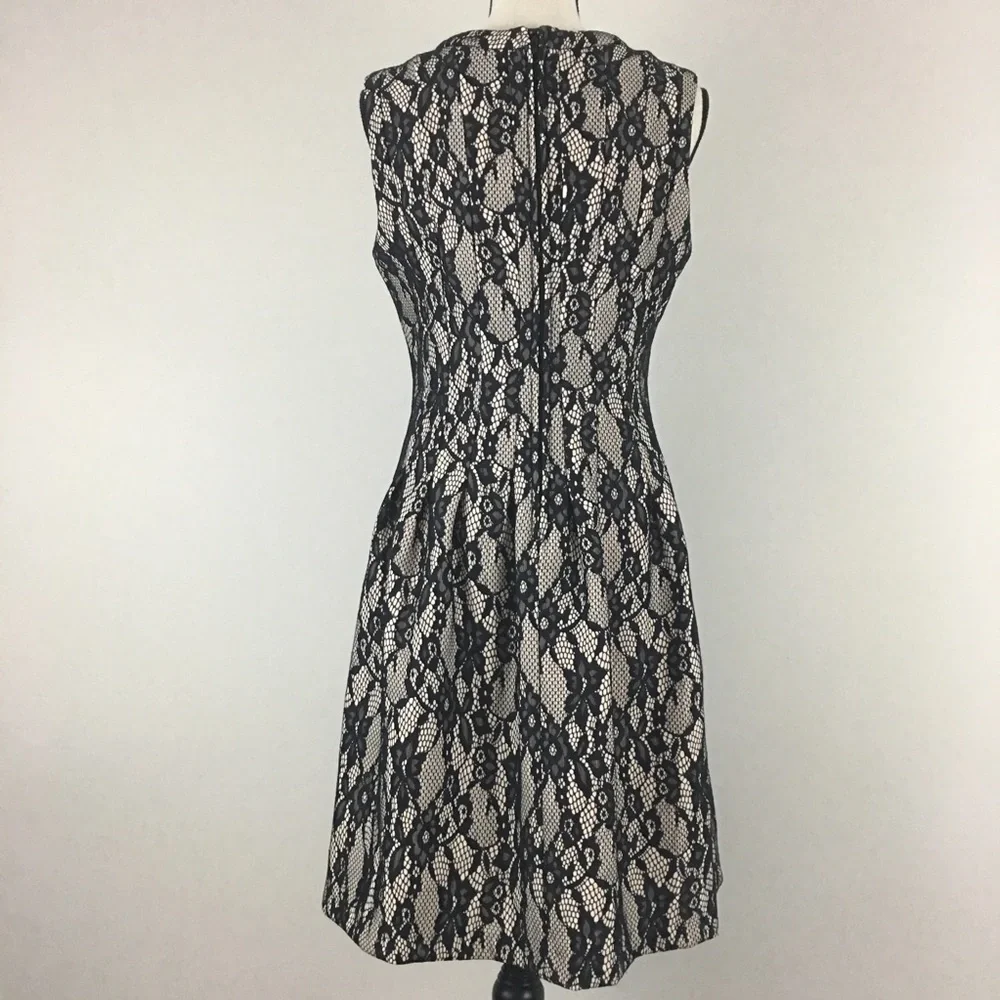 Anthropologie HD in Paris Violante Lace Fit & Flare Sleeveless Dress Stretch - Picture 6 of 7